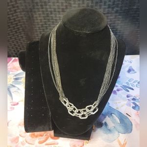 Gunmetal and Chrystal necklace